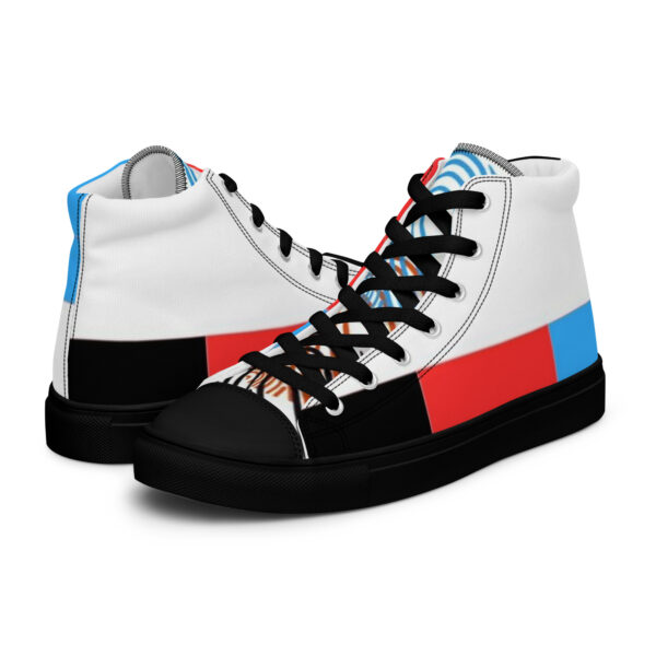 Men’s high top striped shoes