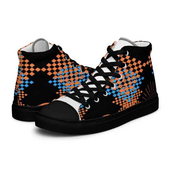 Men’s high top checkered shoes