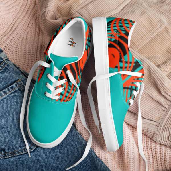 Men’s lace-up Turquoise canvas shoes