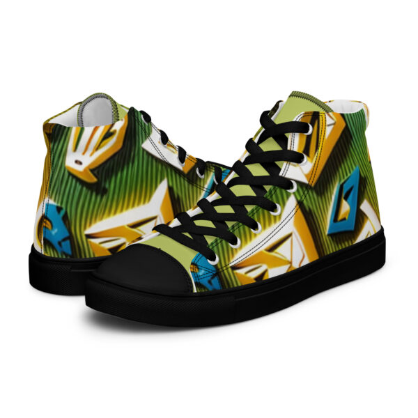 Funky Men’s high top canvas shoes