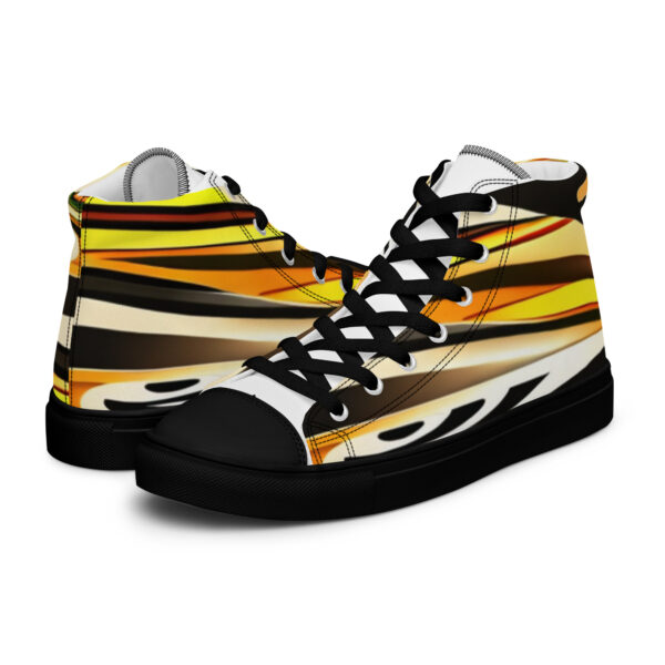 Striped Men’s high top canvas shoes