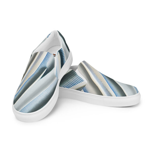 Blue and White Men’s slip-on canvas shoes