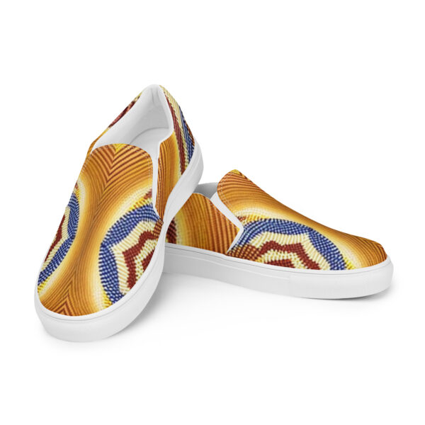 Tan and Blue Men’s slip-on canvas shoes