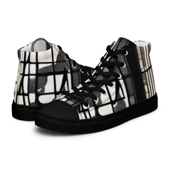 Black and White Women’s high top canvas shoes