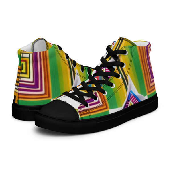 Vibrant Colored Men’s high top canvas shoes