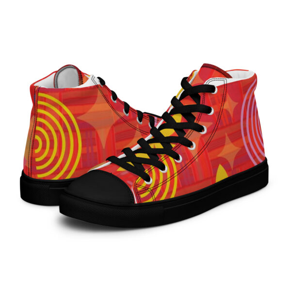 Vibrant Men’s high top canvas shoes