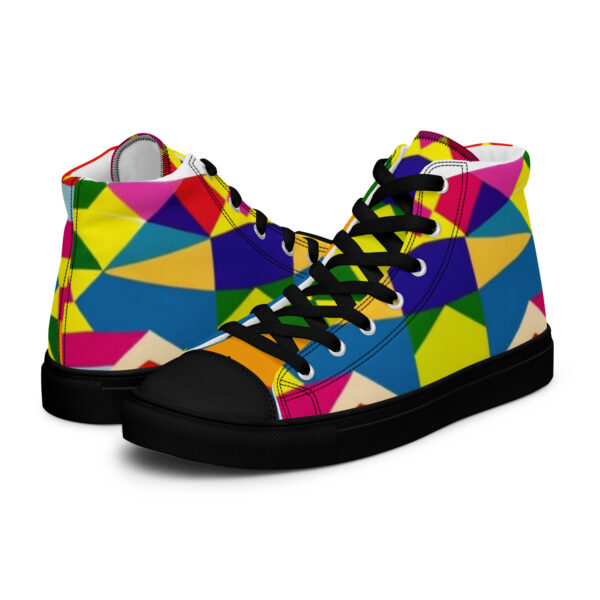 Multi-Colored Men’s high top canvas shoes