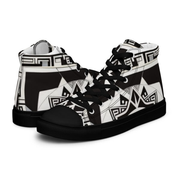 Patterned Men’s high top canvas shoes