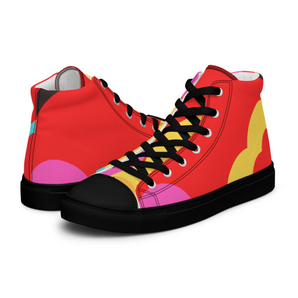 Unique Red Men’s high top canvas shoes