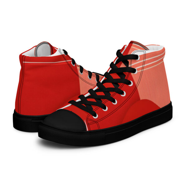 Shades of Red Men’s high top canvas shoes