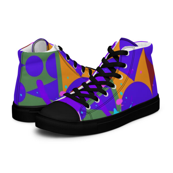 Mix blue Women’s high top canvas shoes