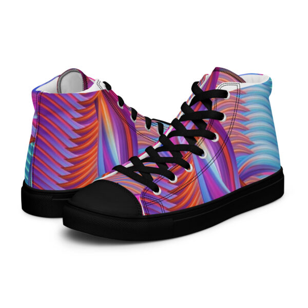 Blue pink Women’s high top canvas shoes