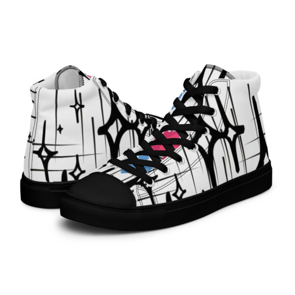 White stars Women’s high top canvas shoes