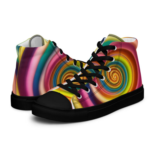 Rainbow Men’s high top canvas shoes