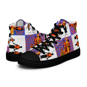 Aidez nous a Aider Men’s high top canvas shoes