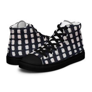 Amoul Baye (Never Give Up) Men’s high top canvas shoes