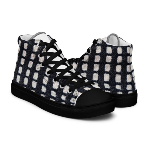 Amoul Baye (Never Give Up) Men’s high top canvas shoes - Image 2