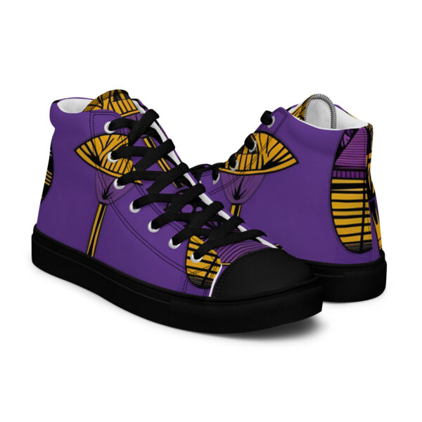 Purple and Yellow - Men’s high top canvas shoes - Image 2