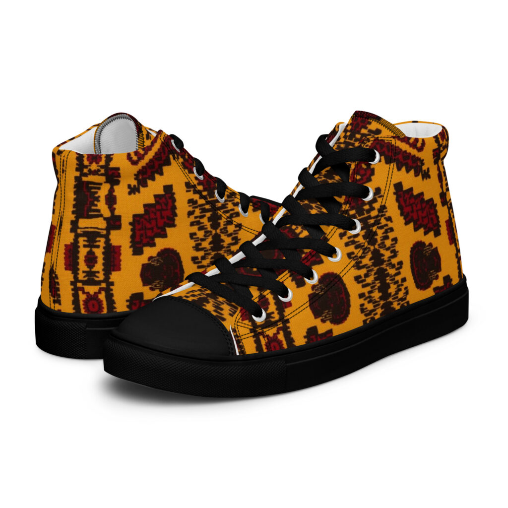 Thiorou Thiara Men’s high top canvas shoes
