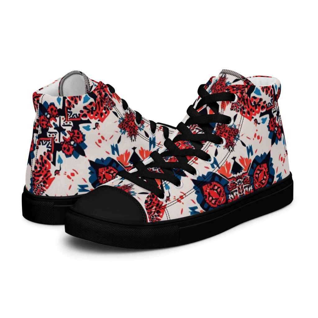 Boldness Men’s high top canvas shoes