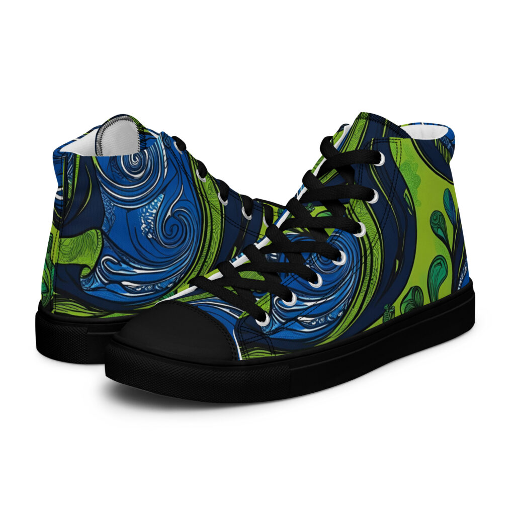 Xel bu baax Men’s high top canvas shoes