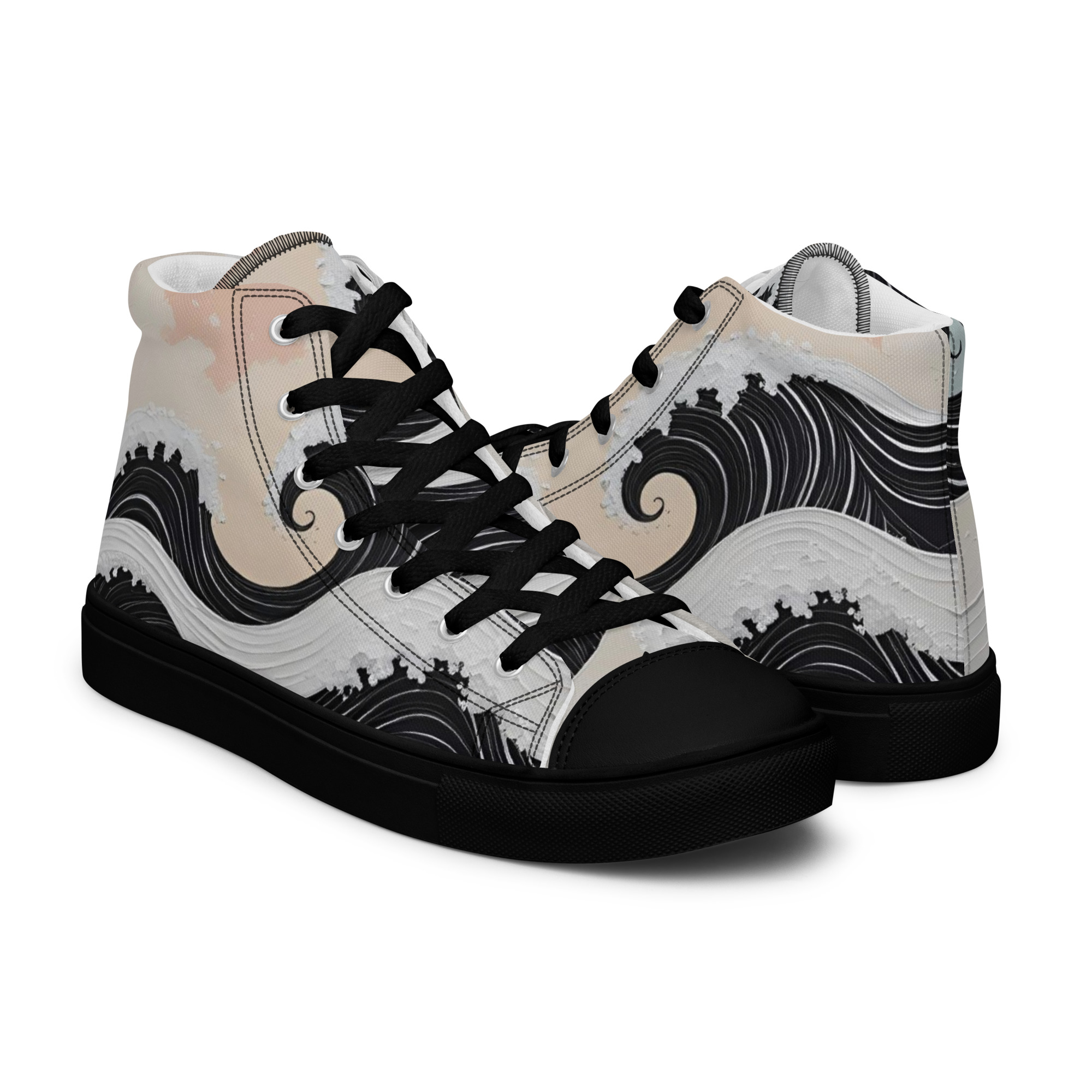 Dëgg ak njub Women’s high top canvas shoes - Image 2